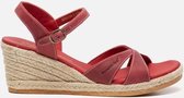 Panama Jack Benisa B806 sandalen met sleehak rood - Maat 42