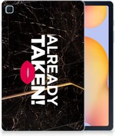 Hippe Hoes Samsung Galaxy Tab S6 Lite | Tab S6 Lite 2022 Cover Already Taken Black met doorzichte zijkanten