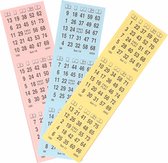 4x blok Bingo kaarten met 1-75 nummers - Bingo spellen accessoires van papier