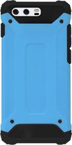 WLONS Rubber Kunststof Bumper Case Hoesje Geschikt voor Huawei P10 - Blauw