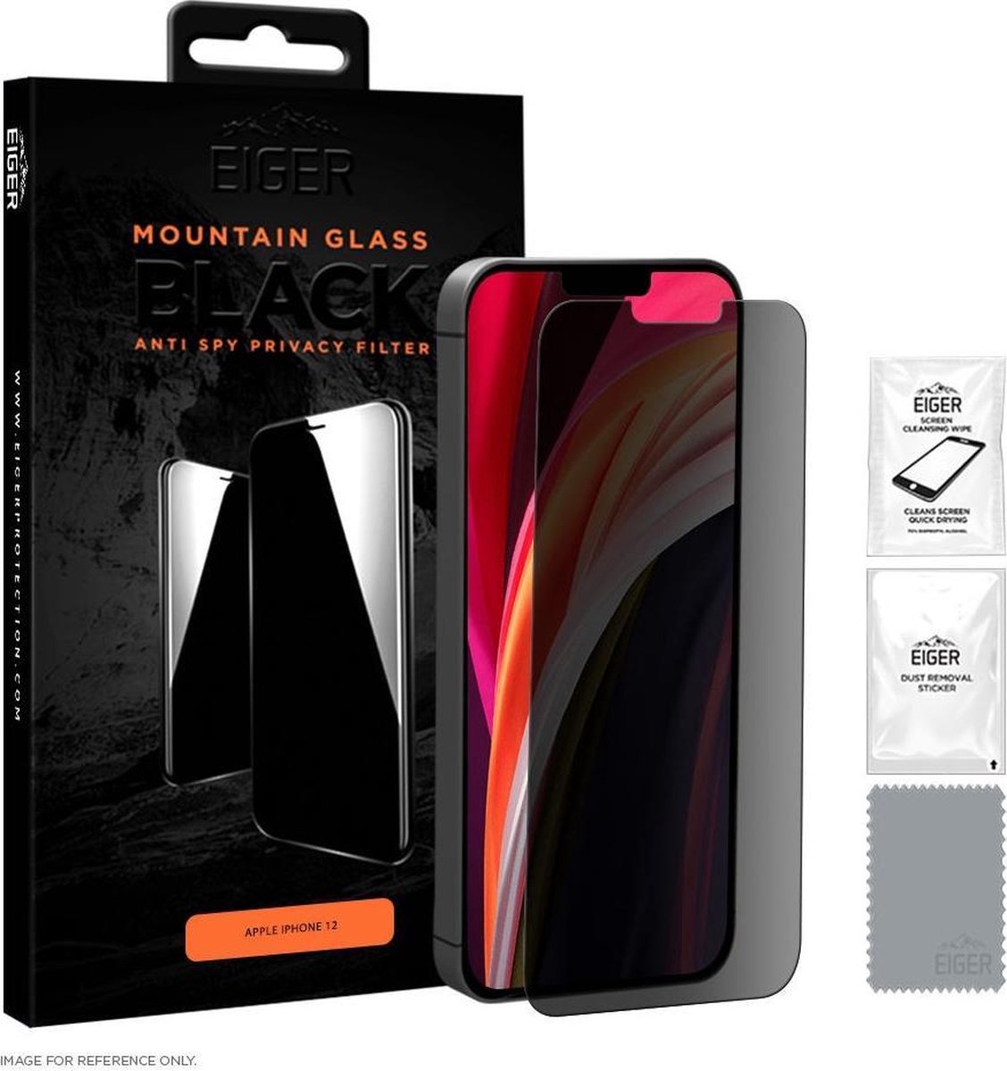 Eiger Privacy Glass iPhone 12 Mini Case Friendly Screen Protector