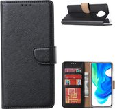 Hoesje Geschikt voor Xiaomi Poco X3 Hoesje met stand portemonnee book case Pasjeshouder wallet - Zwart