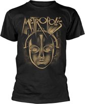 Plan 9 Metropolis Unisex Tshirt -XL- METROPOLIS - FACE Zwart