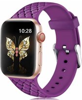 Woven silicone band - paars - Geschikt voor Apple Watch