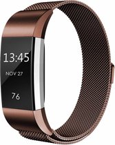 Fitbit Charge 2 milanese bandje (Small) - Bruin - Fitbit charge bandjes