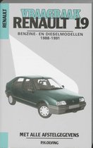 Autovraagbaken  -  Vraagbaak Renault 19 Benzine- en dieselmodellen 1988-1991