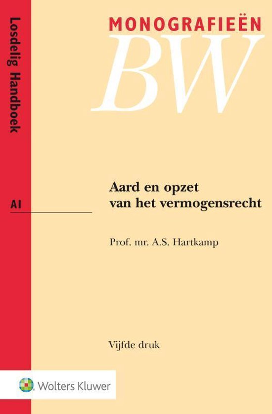 Monografieen BW  -   Aard en opzet van het vermogensrecht - cover