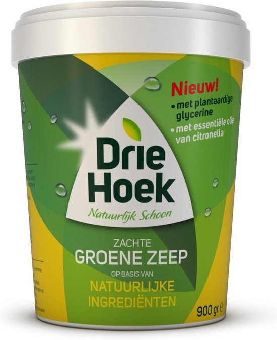 Peer schijf poeder Driehoek Zachte Groene Zeep - 3 x 900 gram - 99 % biologisch afbreekbaar |  bol.com