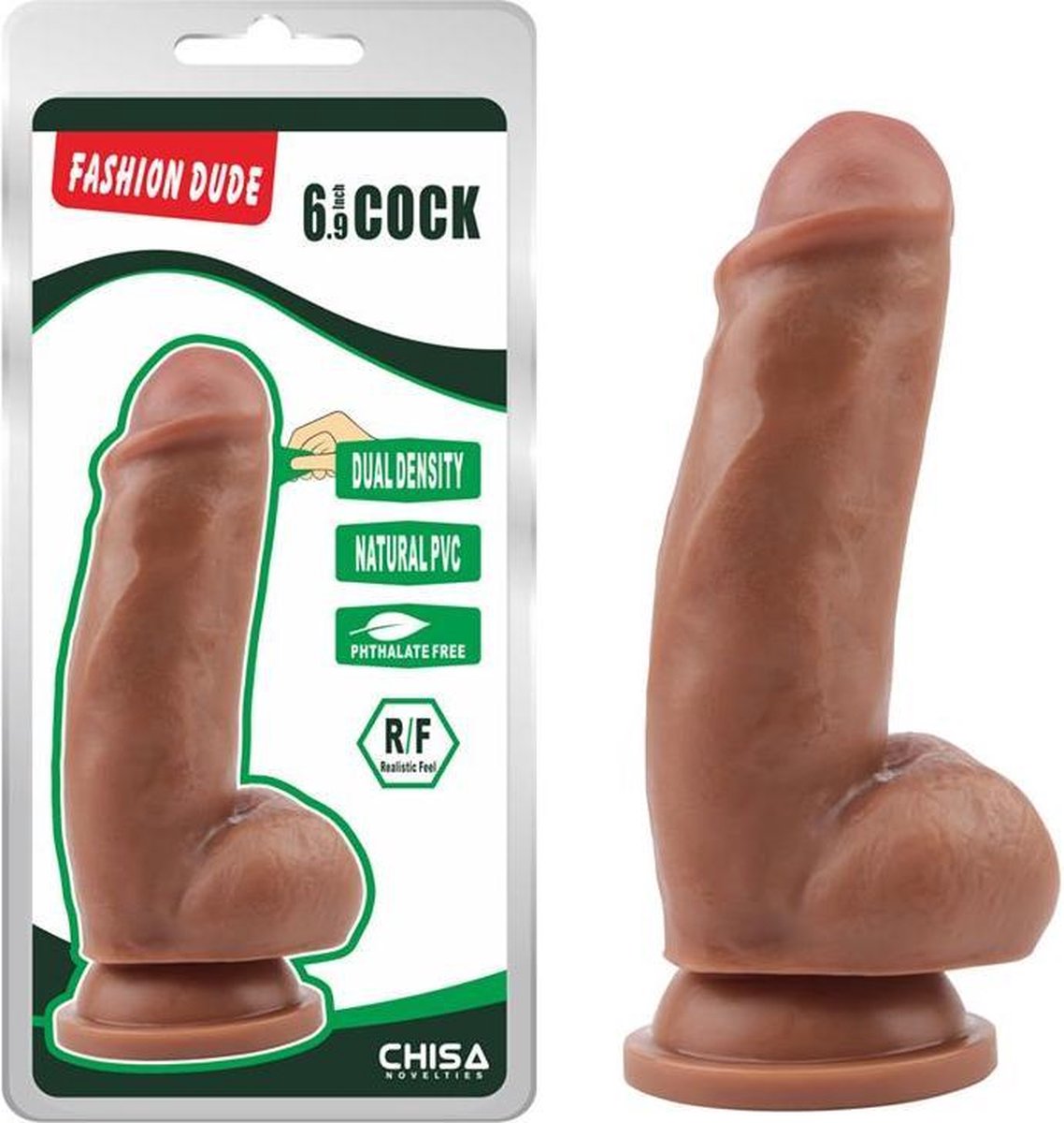 Goedkoopste Dildo Dual Density Fashion Dude 17.5 x 4.9 cm Latin
