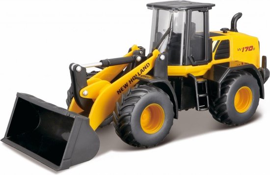 Foto: Bburago new holland w170d wheel loader geel zwart schaalmodel 1 50