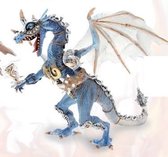 The Blue Translucent Dragon in Armor Figure
