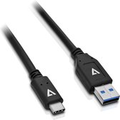 USB A to USB C Cable V7 V7U3.1AC-1M-BLK-1E Black