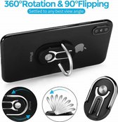 3 In 1 Ring Houder / Universal 360 Degree Rotation Auto Air Vent Mount voor Geschikt voor iPhone 12 / 12 Pro / 12 Mini / 12 Pro Max / Samsung / Huawei - Zwart