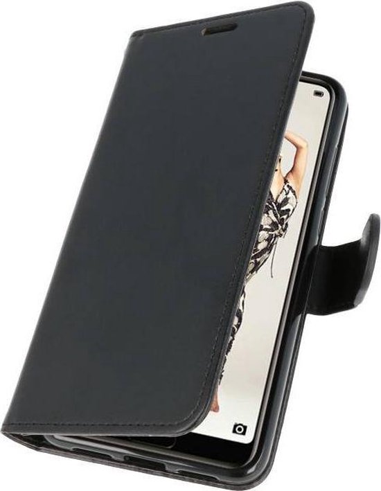 BEZ Huawei P20 Pro Hoesje – Bookcase Van PU-leer, Met Kaarthouder En Standaard, Zwart