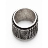 Twice As Nice Ring in edelstaal, brede ring, gewoven  68