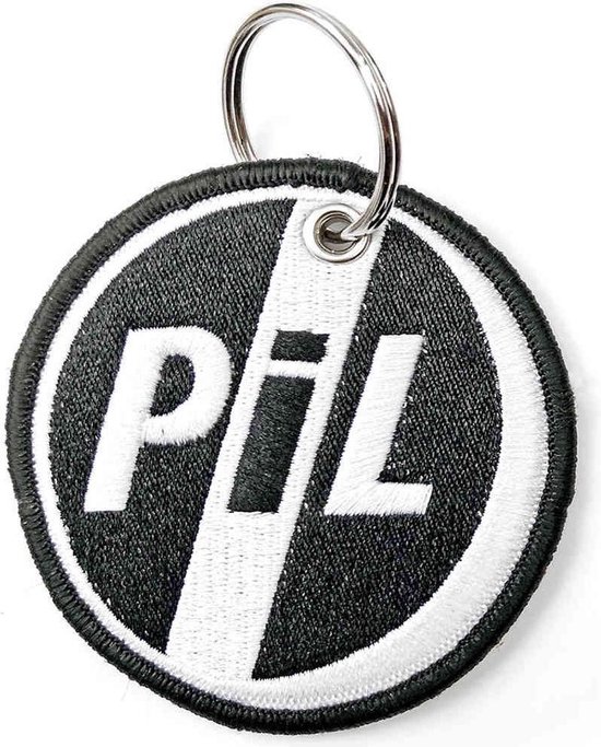 PIL Public Image Ltd - Circle Logo Sleutelhanger - Zwart/Wit