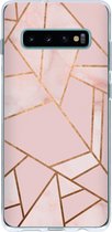 Design Backcover Samsung Galaxy S10 Plus hoesje - Grafisch Roze / Koper