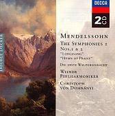 Mendelssohn: The Symphonies Vol 1 / Dohnanyi, Vienna PO
