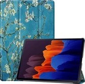 3-Vouw sleepcover hoes - Geschikt voor Samsung Galaxy Tab S7 Plus / Tab S8 Plus - Van Gogh Amandelbloesem
