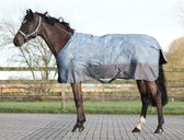 Regendeken luxe 0 gram Met fleece voering Graphite paardendeken - maat 165