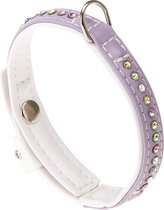 Ferplast Hondenhalsband Lux L 28 Cm B 15 Mm Paars/wit