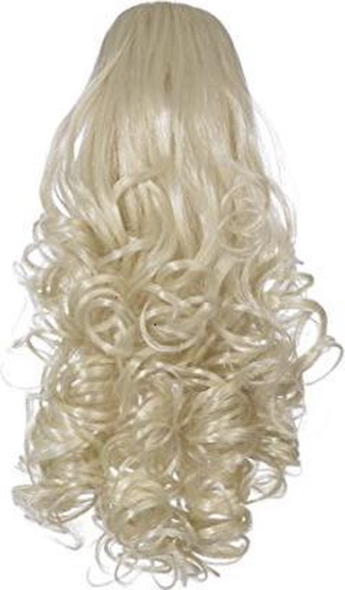 Love Hair Extensions Kunsthaar-Pferdeschwanz Curly mit Krokodilklemme, 30,5 cm, 27 Rich Blonde