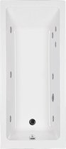 Whirlpool ligbad inbouw enkelzijdig wit/chroom 170x75cm - Quantum Eastbrook