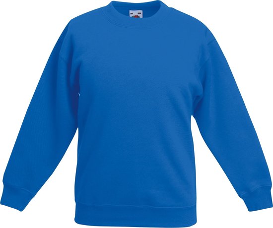 Fruit Of The Loom Kids Unisex Klassieke 80/20 set-in Sweater (2 stuks) (Royaal Blauw)