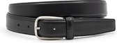 Zwarte nette heren riem 3.2 cm breed - Zwart - Klassiek - Echt Leer - Taille: 100cm - Totale lengte riem: 115cm