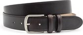 JV Belts Bruine heren riem - heren riem - 4 cm breed - Bruin - Echt Leer - Taille: 100cm - Totale lengte riem: 115cm