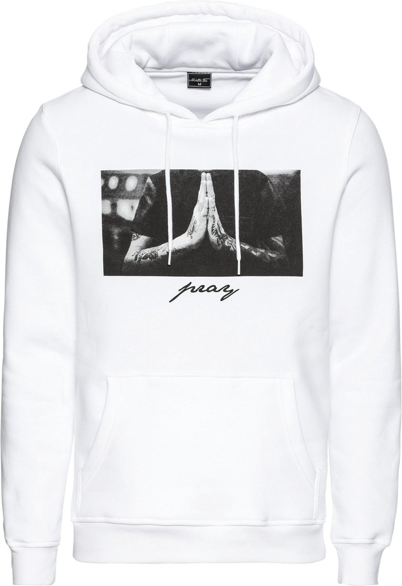 Mister Tee Pray Hoodie/trui S Wit