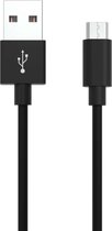 Ansmann USB-kabel USB 2.0 USB-A stekker, USB-micro-B stekker 2.00 m Zwart Aluminium-stekker, TPE-mantel 1700-0077