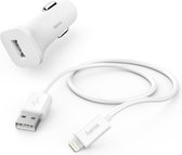 Hama Auto-oplaadset Lightning 1 A Wit