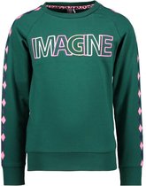 B-Nosy Meisjes t-shirts & polos B-Nosy Girls pullover with printed v- Botanical green 104