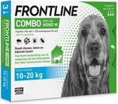 Frontline Combo - M: van 10 tot 20 kg - Anti vlooienmiddel en tekenmiddel - Hond - 3 pipetten