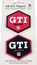 VW GTI Rubber Magneet, 2-delige Set - rood/zwart