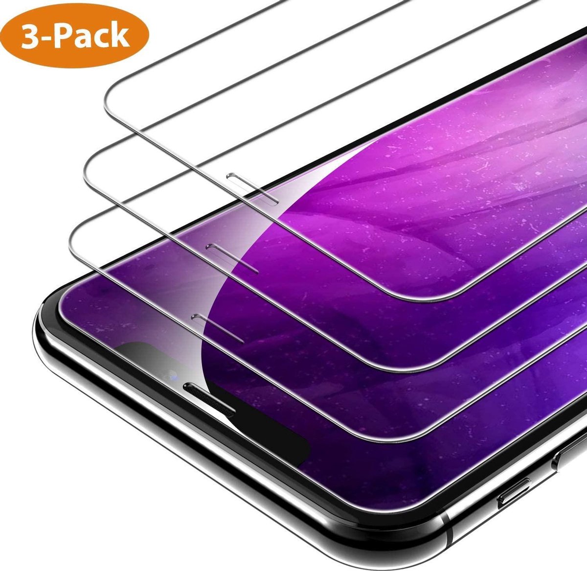 Screenprotector Glas - Tempered Glass Screen Protector - 3x Geschikt voor: Apple iPhone XR