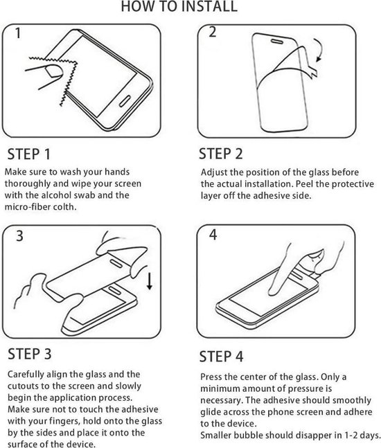 Apple iPhone 6 / 6S Screen Protector Glas - Protecteur d'écran en Tempered Glass trempé - 3x