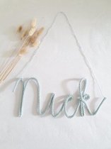 Naamhanger - Babykamer - Kraamcadeau - Handmade - Decoratief - max 4 letters - Zilver