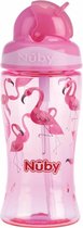Nûby Flip-It drinkbeker uit Tritan™ Roze Flamingo - 360ml - 3jaar+