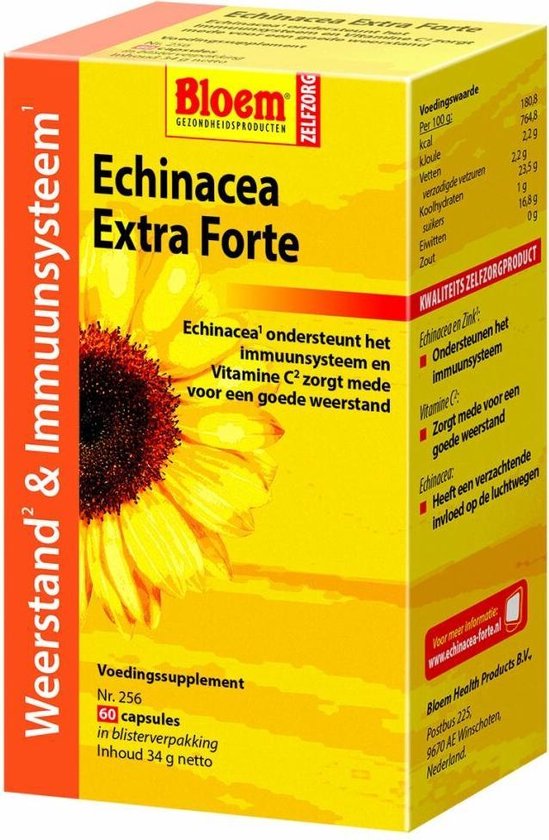 Fascineren Betasten Glad Bloem Echinacea Extra - 60 capsules | bol.com