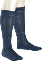 Esprit Foot Logo 2-Pack Kniekous Kinderen 19040 - Blauw 6490 navyblue m Kinderen - 31-34