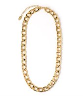 Orelia Gourmette Schakel Ketting 45,5cm - Goudkleurig