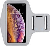 Sport / Hardloop Armband (Grijs) voor iPhone 12 Pro - Spatwaterdicht, Reflecterend, Neopreen, Comfortabel met Sleutelhouder