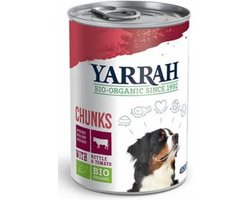 6x Yarrah Bio Hondenvoer Chunks Kip & Rund 820 gr