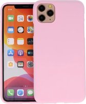 Hoesje Geschikt voor de iPhone 11 Pro Max - Backcover Color Telefoonhoesje - Roze