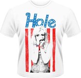 Hole Heren Tshirt -L- Flag Photo Wit