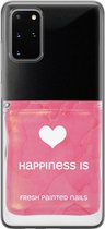 Samsung Galaxy S20 Plus hoesje siliconen - Nagellak - Soft Case Telefoonhoesje - Print / Illustratie - Roze