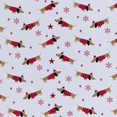Cadeaupapier rollen - Inpakpapier - Inpakken - Kersthond (100 meter lang, 50 cm breed & dubbelzijdig)