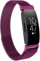 Eyzo Fitbit Inspire 1 & 2, Inspire HR en Ace2 Band - Roestvrijstaal - Paars - Large